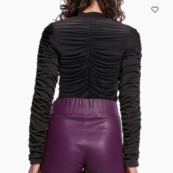 AS by DF Harley Turtleneck Top Black Ruched Women's Top size small - Picture 5 of 11